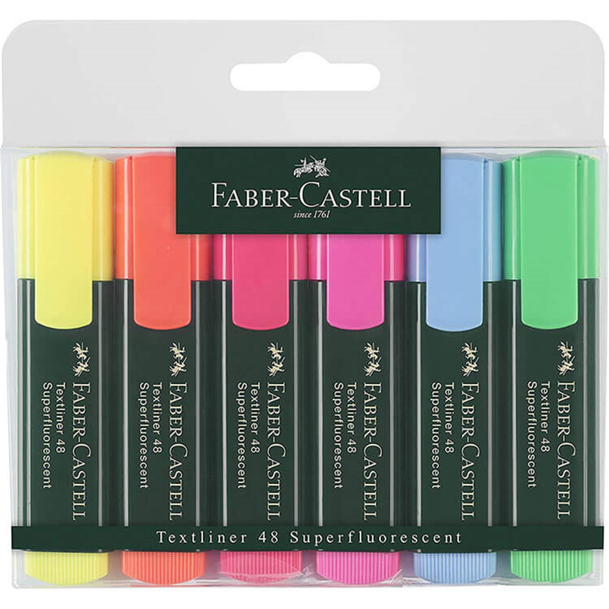 Faber-Castell Textliner 48 fosforlu kalem, 6'lı kutuFaber-Castell Textliner 48 fosforlu kalem | Sanat KırtasiyeKIRTASİYE & OFİSFaber Castell