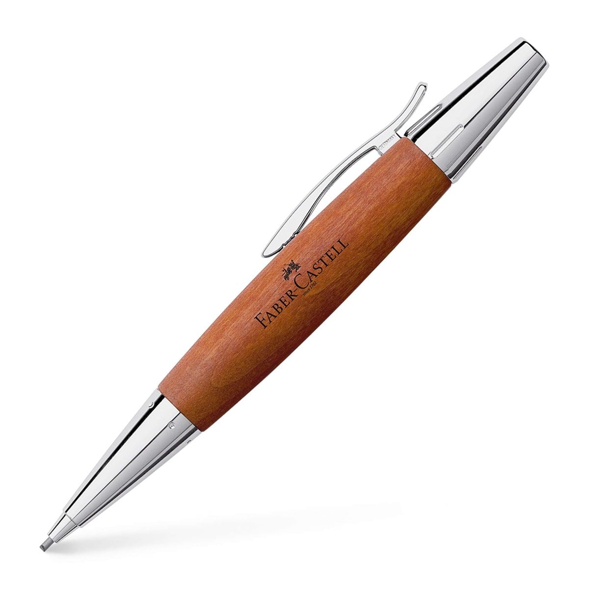 Faber-Castell Versatil Kalem E-Motion Krom/Ahşap Kahverengi 138382
