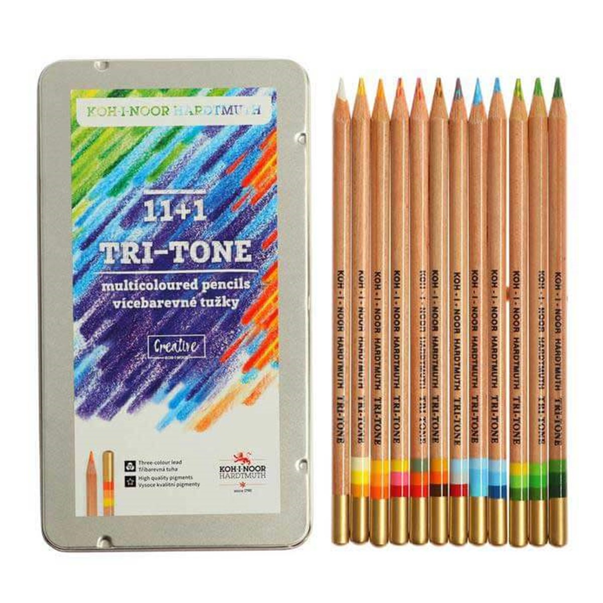 Koh-i-noor Renkli Kalem Seti 12'li Tri-Tone 3442NKoh-i-noor Renkli Kalem Seti 12'li Tri-Tone 3442NKuru Boya SetleriKoh-i Noor