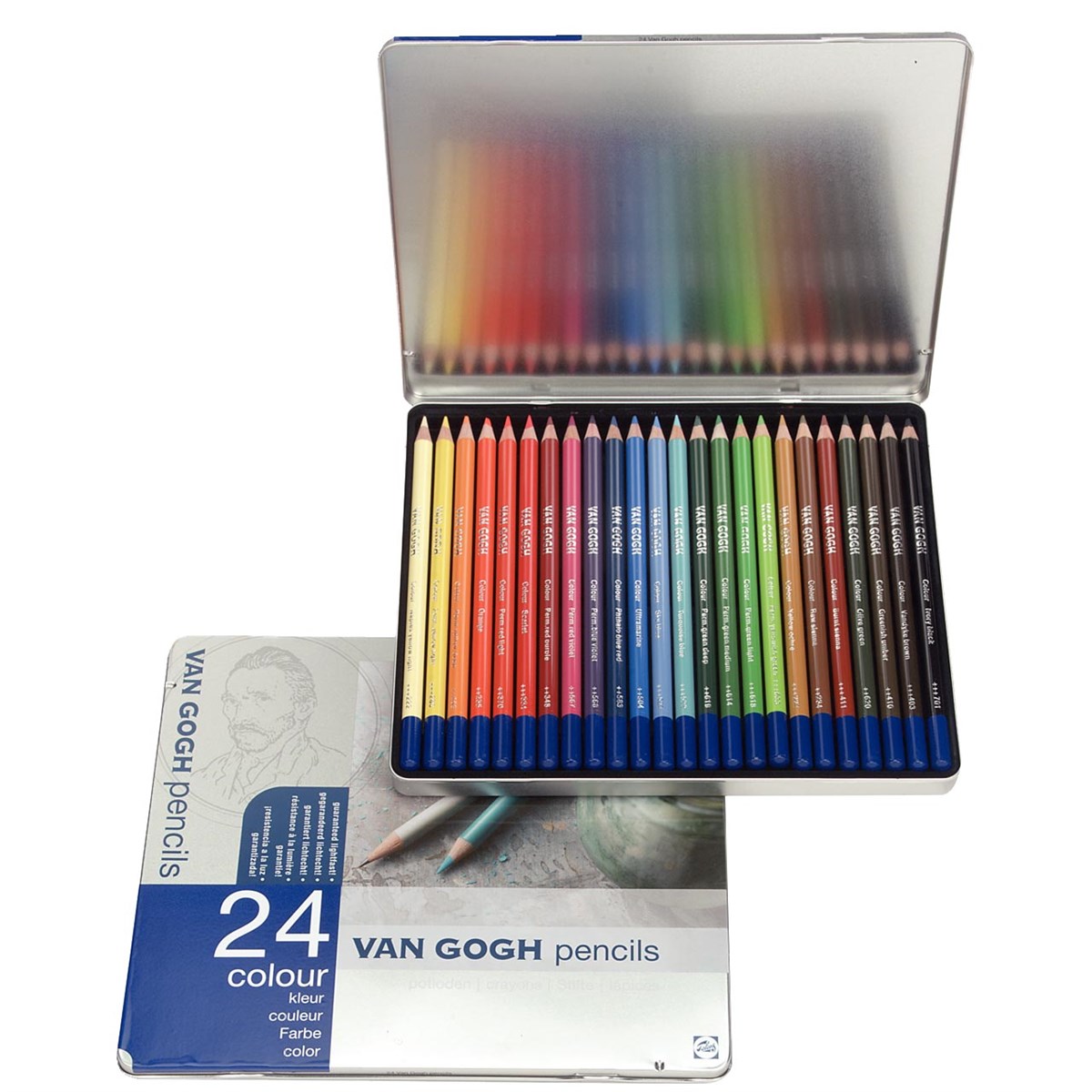 Van Gogh97730024Van Gogh Kuru Boya Kalemi 24 Renk Metal Kutu