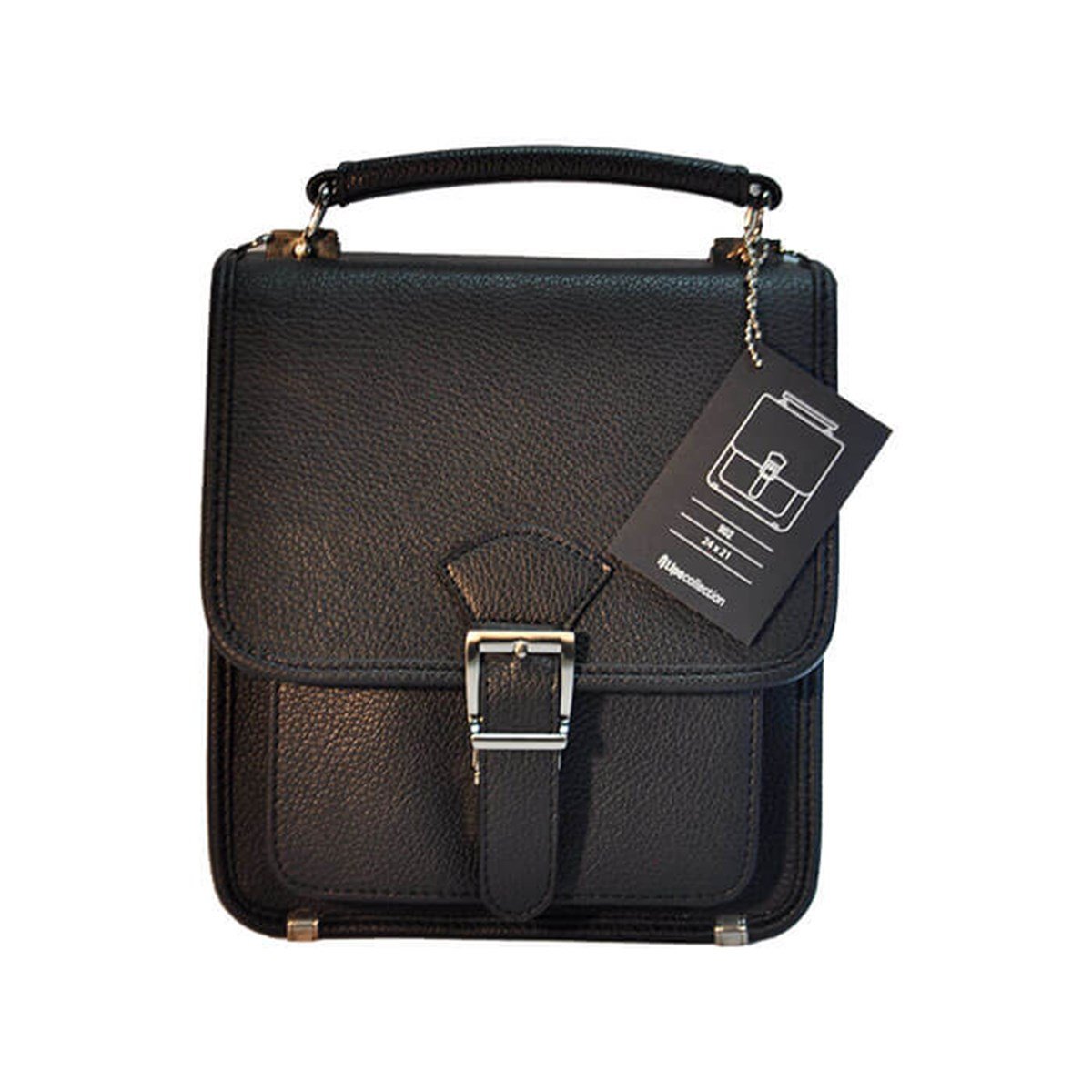 Lipe Collection Siyah Tokalı Suni Deri El Çantası 24x21Suni Deri El ÇantasıÇantalarLipe Collection