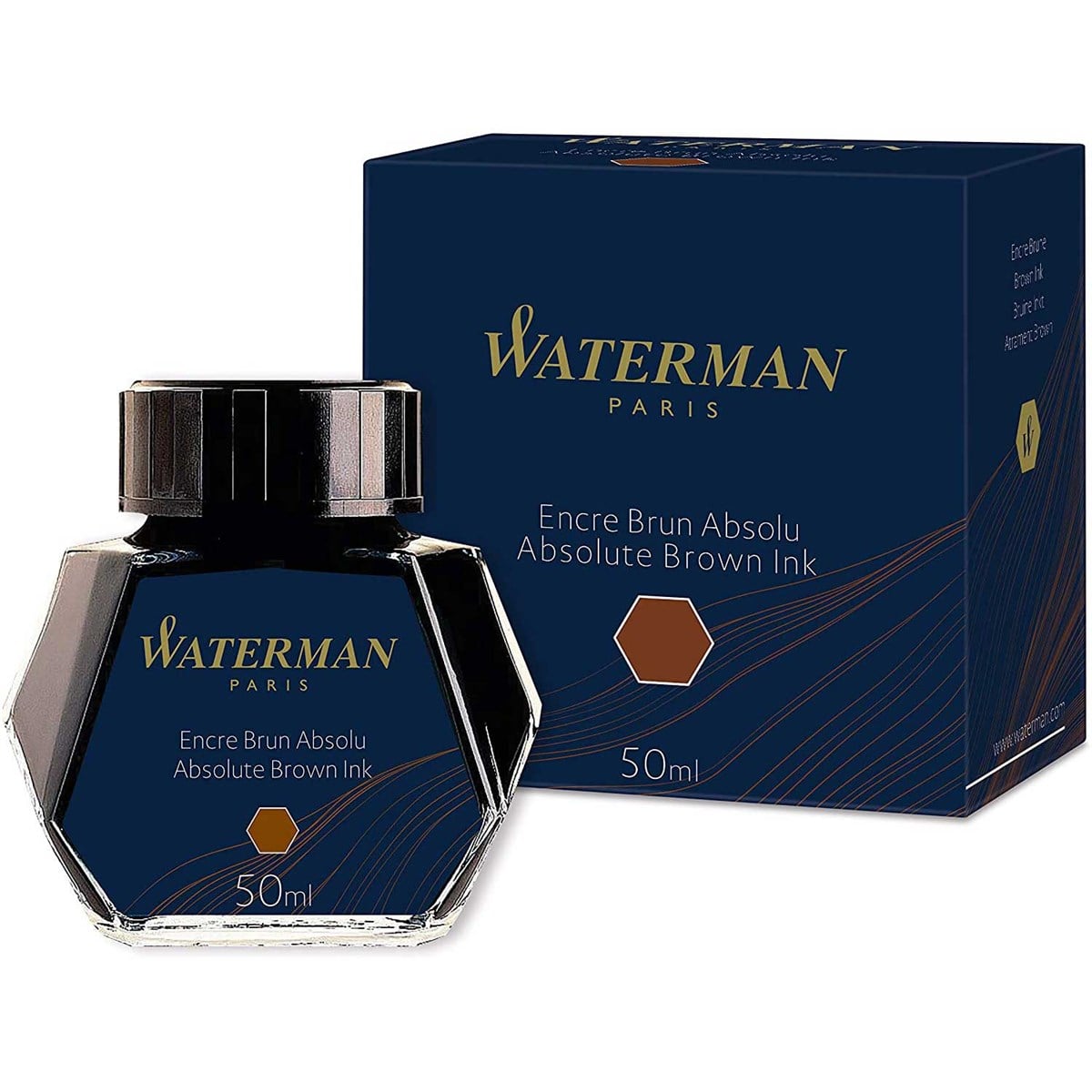 WatermanS0110830Waterman Dolma Kalem Mürekkep, Tam Kahverengi, 50ml Şişe