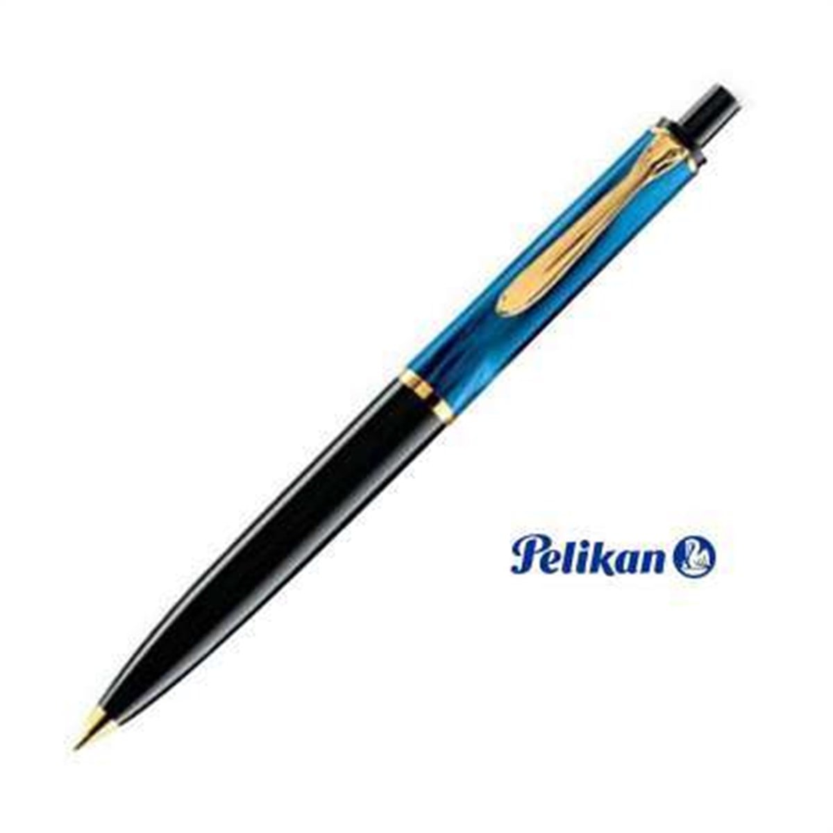 Pelikan D200M Mavi-Siyah Resin 24 Ayar Altın Kaplama Versatil Kalem