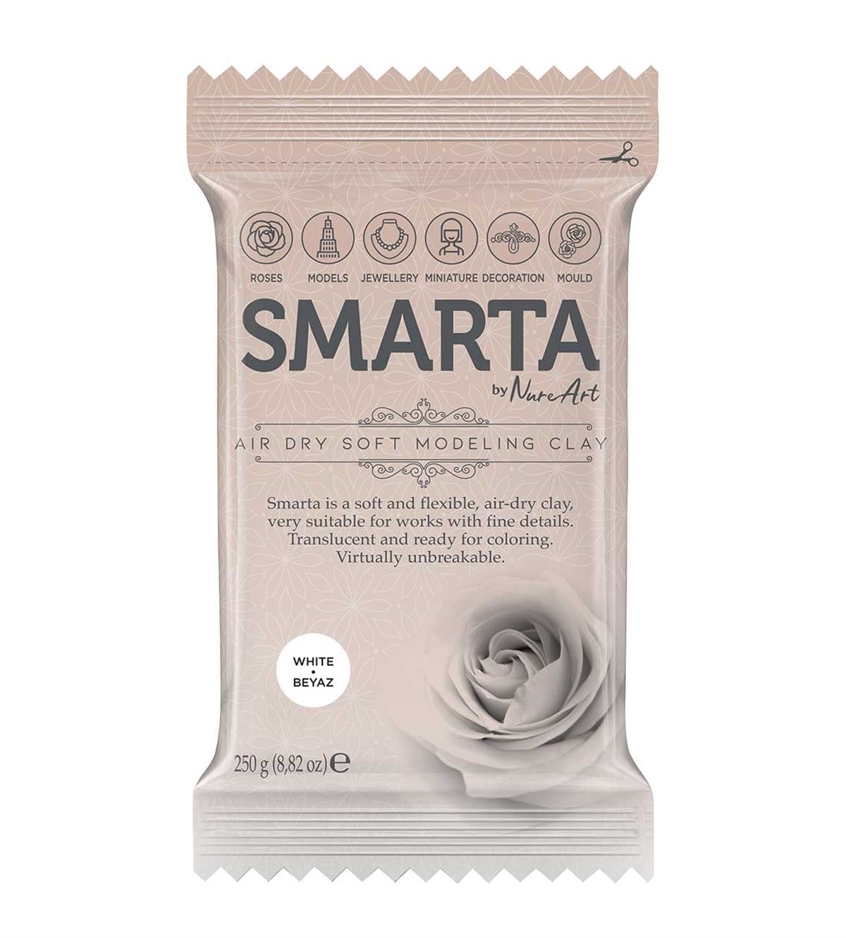 Smarta Modelleme Hamuru Beyaz 250grSmarta Modelleme Hamuru Beyaz 250grKil ve HamurlarSmarta