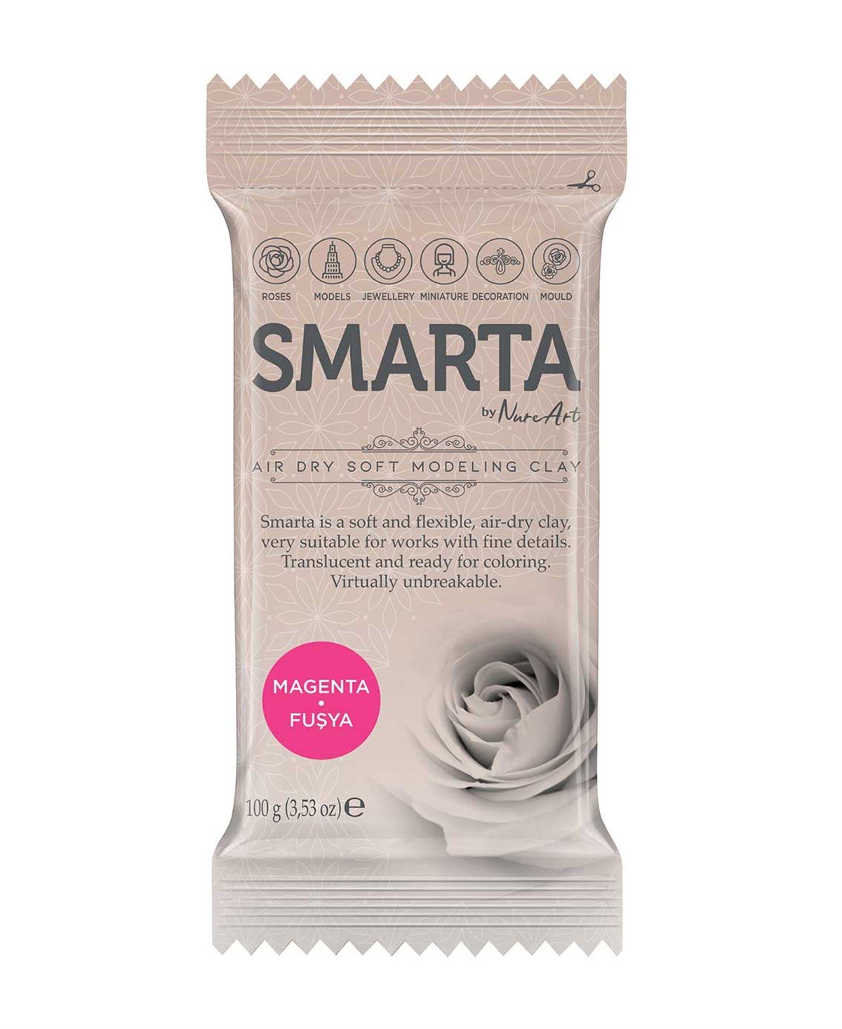 Smarta Modelleme Hamuru Fuşya 100grSmarta Modelleme Hamuru Fuşya 100grKil ve HamurlarSmarta