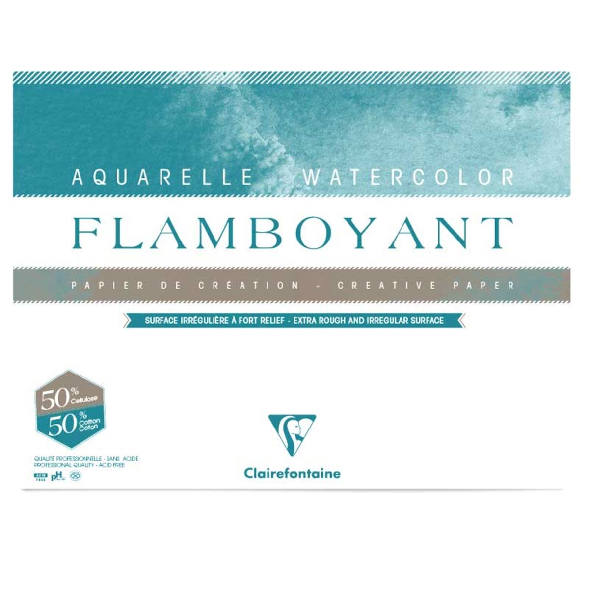 ClairefontaineAM975065Clairefontaine Flamboyant Sulu Boya Blok 250g 31x41cm 10 Yaprak