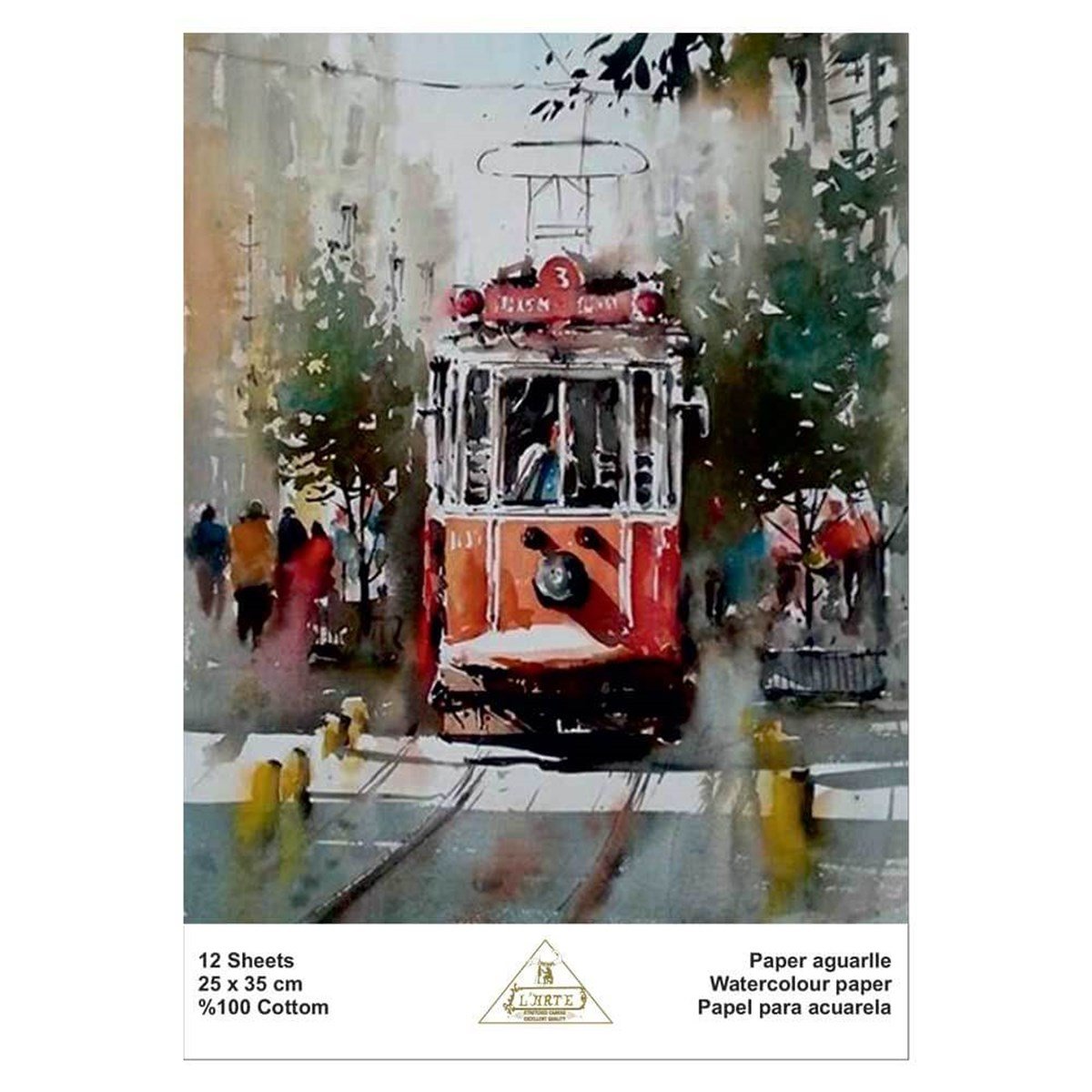 Suluboya Blok 25x35cm 300gr %100CottomSulu Boya BloklarıLarte