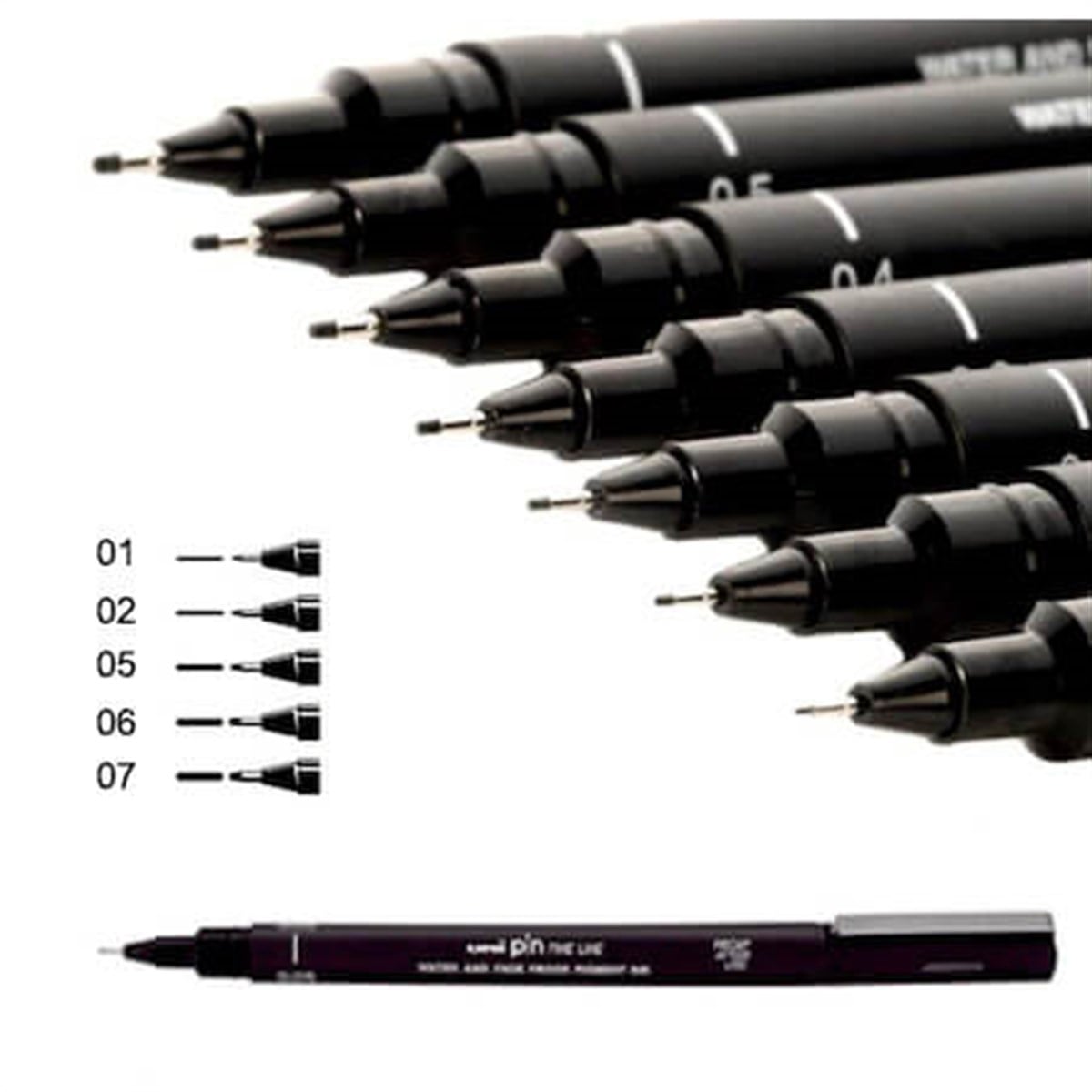 Uni-Ball Çizim Kalemi Akrilik Uçlu Fine Line Pin 5 Lİ Siyah PIN-200/5PTeknik Çizim ve Grafik KalemleriUni-Ball
