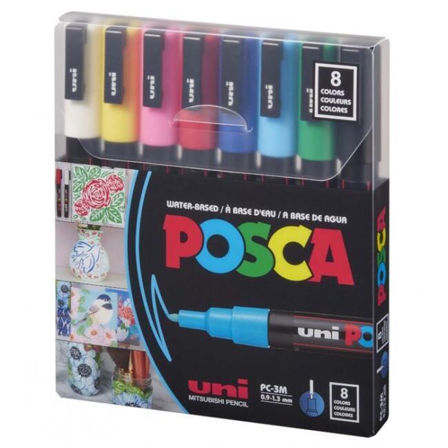 Uni Posca Poster Marker Kalem Seti 8'li Anarenk Pc-3MUni Posca Poster Marker Kalem Seti 8'li Anarenk Pc-3MMarker KalemUni-Ball