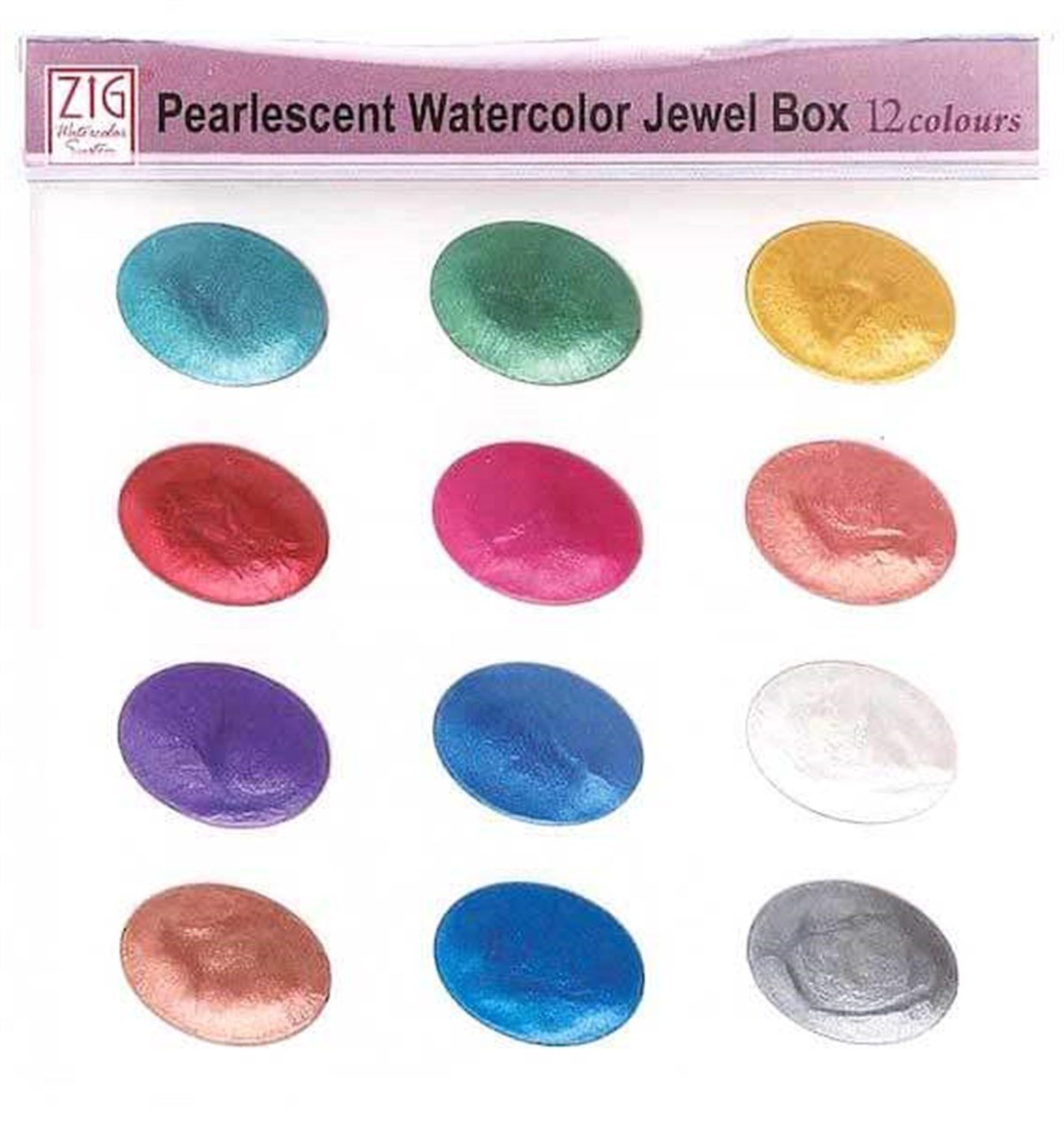 Zig Pearlescent Watercolor Jewel Box Sedefli Sulu Boya 12 RenkZig Pearlescent Watercolor Jewel Box Sedefli Sulu Boya 12 RenkSulu Boya SetleriZig