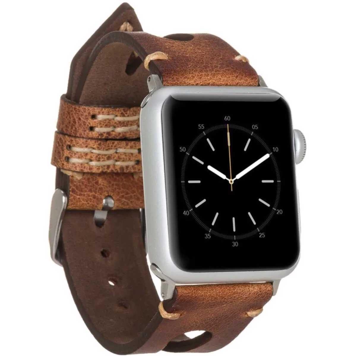 Burkley Apple Watch Deri Kordon 42 ve 44 mm Uyumlu TabaBurkley Apple Watch Deri Kordon 42 ve 44 mm Uyumlu TabaBurkley Saat KordonlarıBurkley