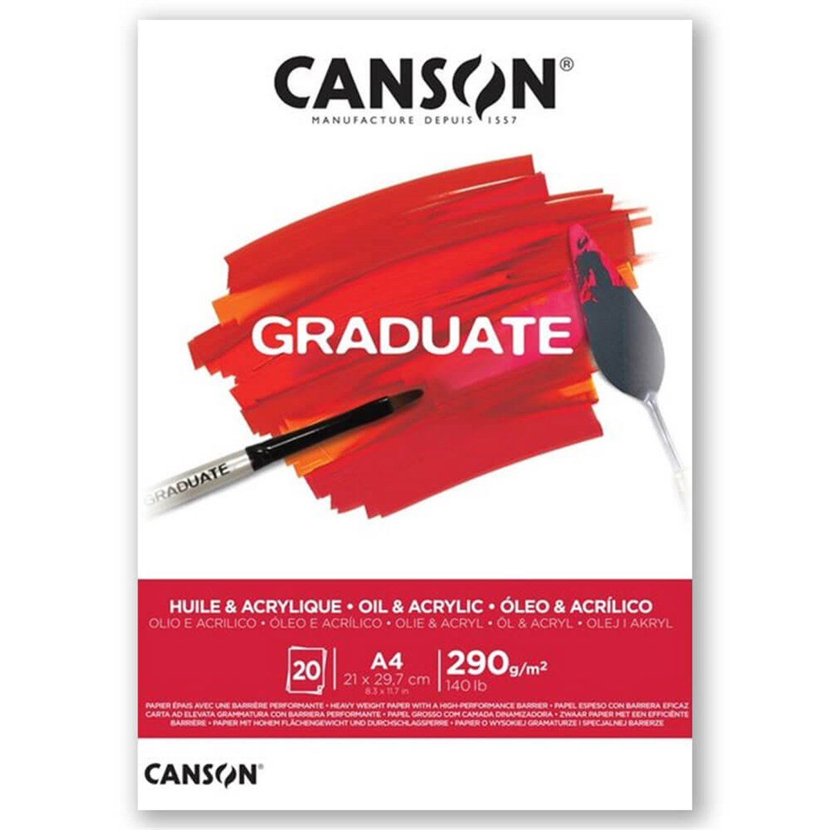 Canson Graduate Akrilik ve Yağlı Boya Defteri A4 290 gr. 20 sayfaCanson Graduate Akrilik ve Yağlı Boya Defteri A4 290 gr. 20 sayfaYağlı Boya BloklarıCanson