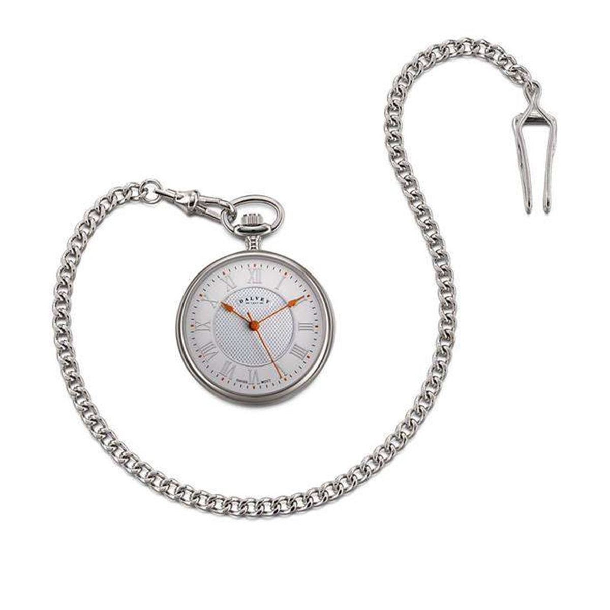 Dalvey Compact Pocket Watch White Orange