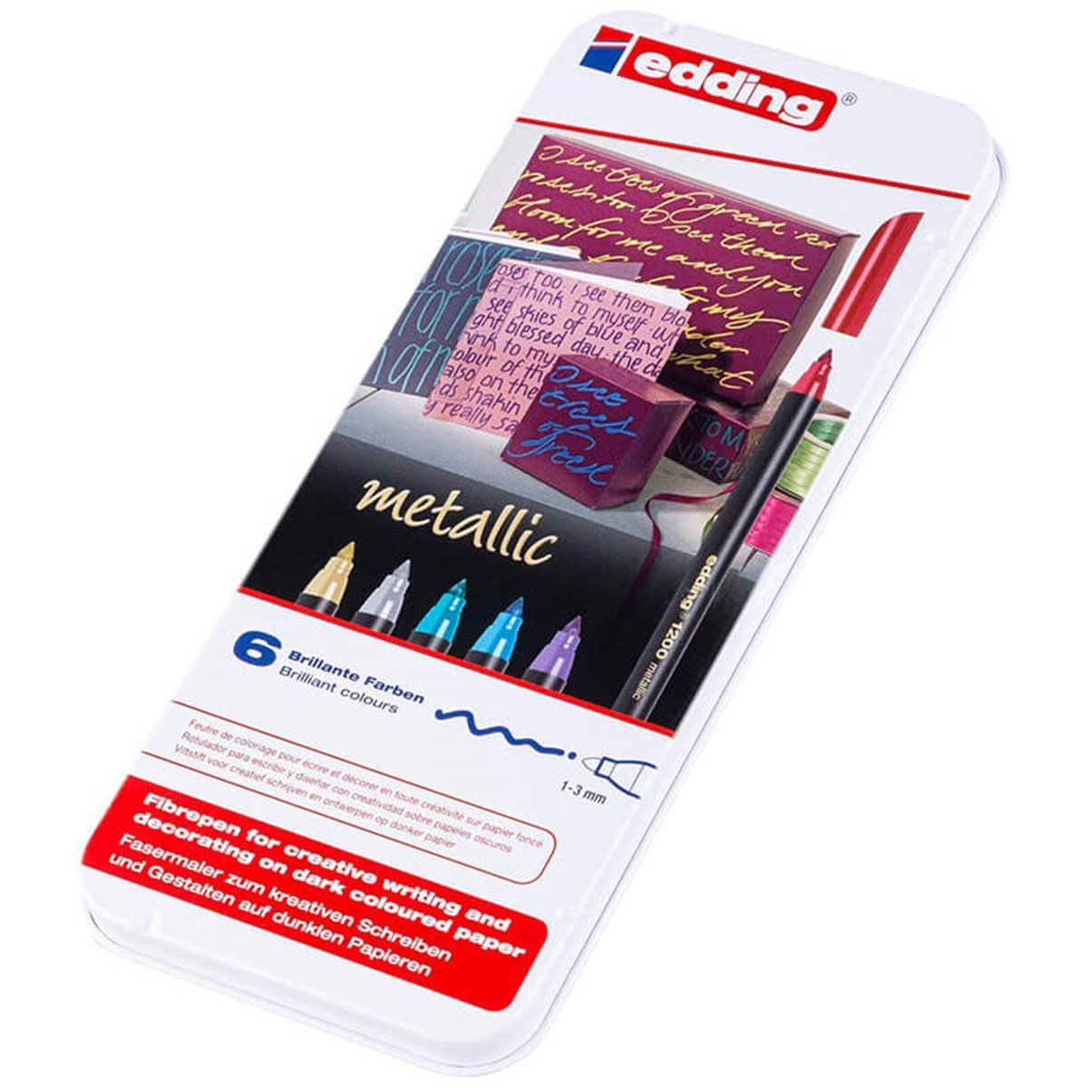 Edding Metalik Keçe Kalemi 6'lı - 1-3mmEdding Metalik Keçe Kalemi 6'lı - 1-3mmMarker KalemEdding