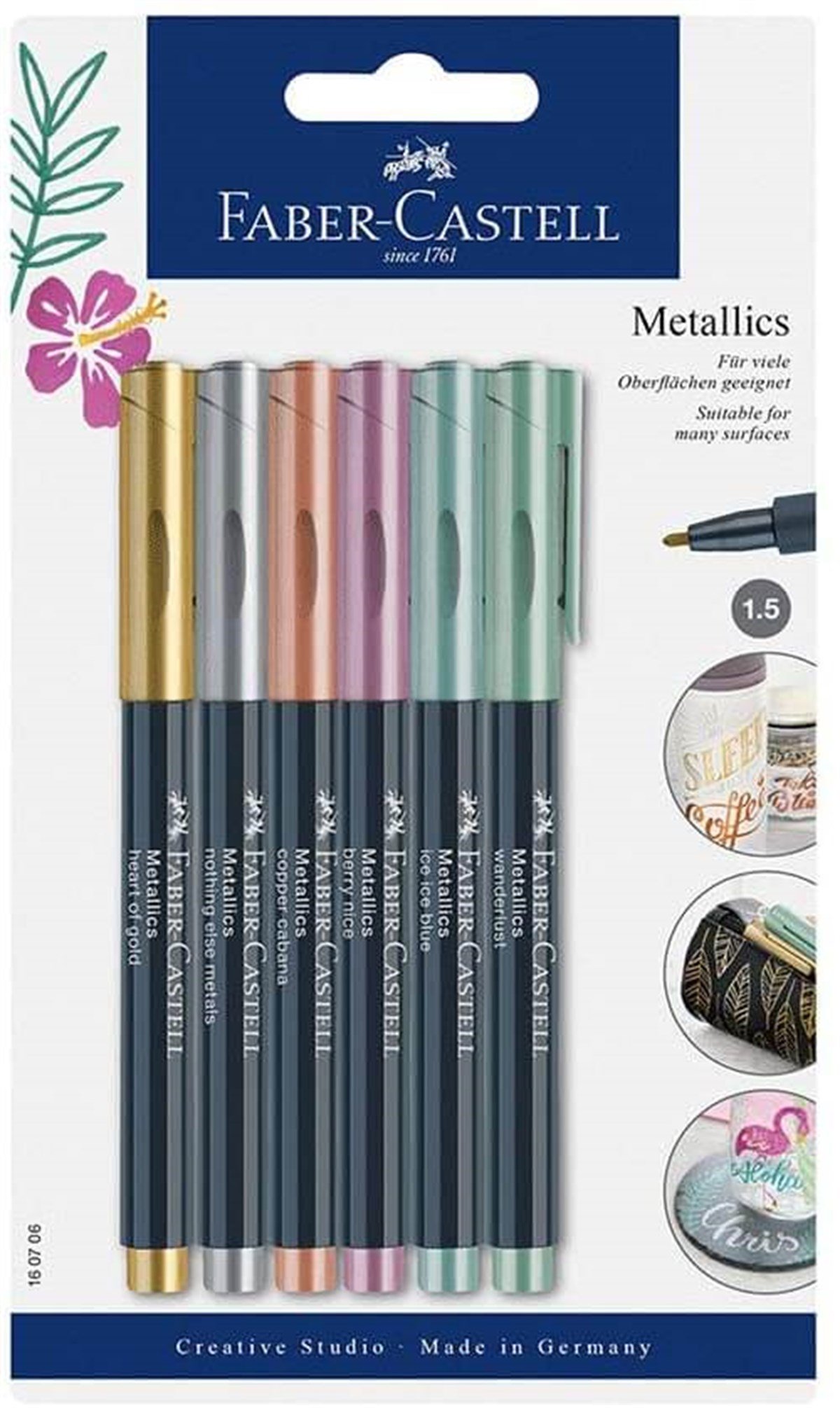 Faber Castell Metalik Marker 6 Renk Kalem SetiFaber Castell Metalik Marker 6 Renk Kalem SetiMarker KalemFaber-Castell