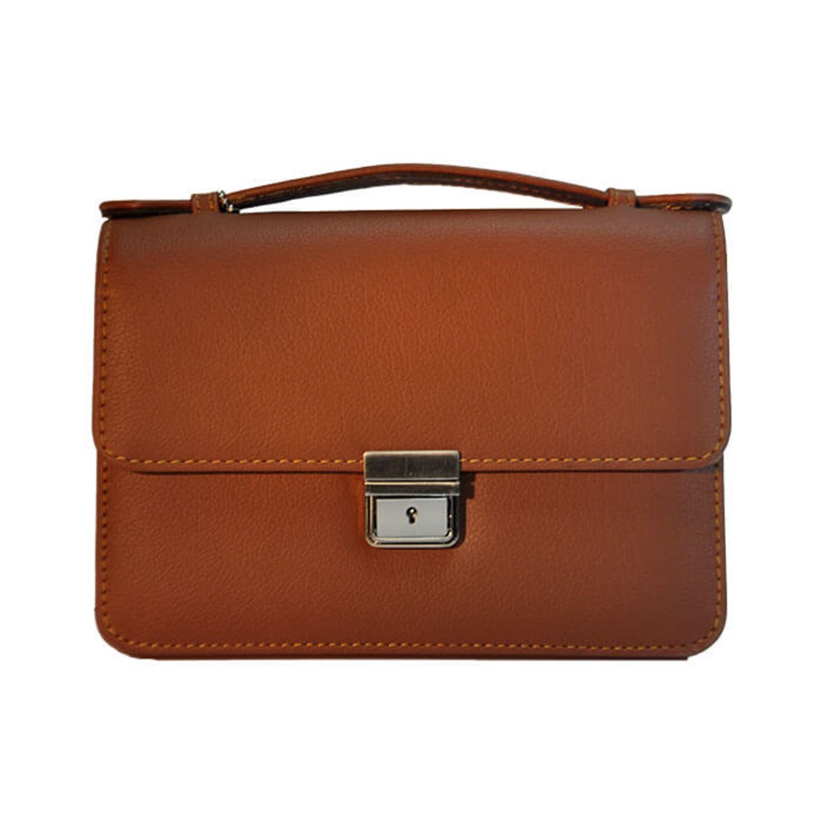 Lipe Collection Kahverengi Suni Deri Yatay El Çantası 23x15Suni Deri El ÇantasıÇantalarLipe Collection