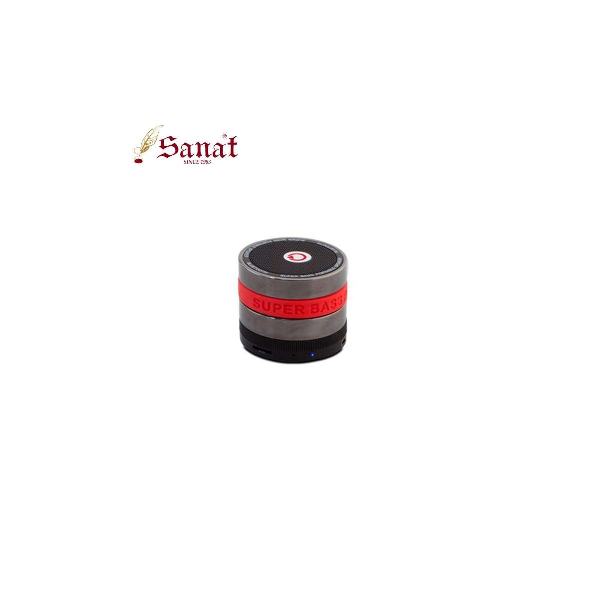 Mikado Hoparlör - FM + TF Kart Destekli - Bluetooth Şarjlı Speaker - Kırmızı Renk