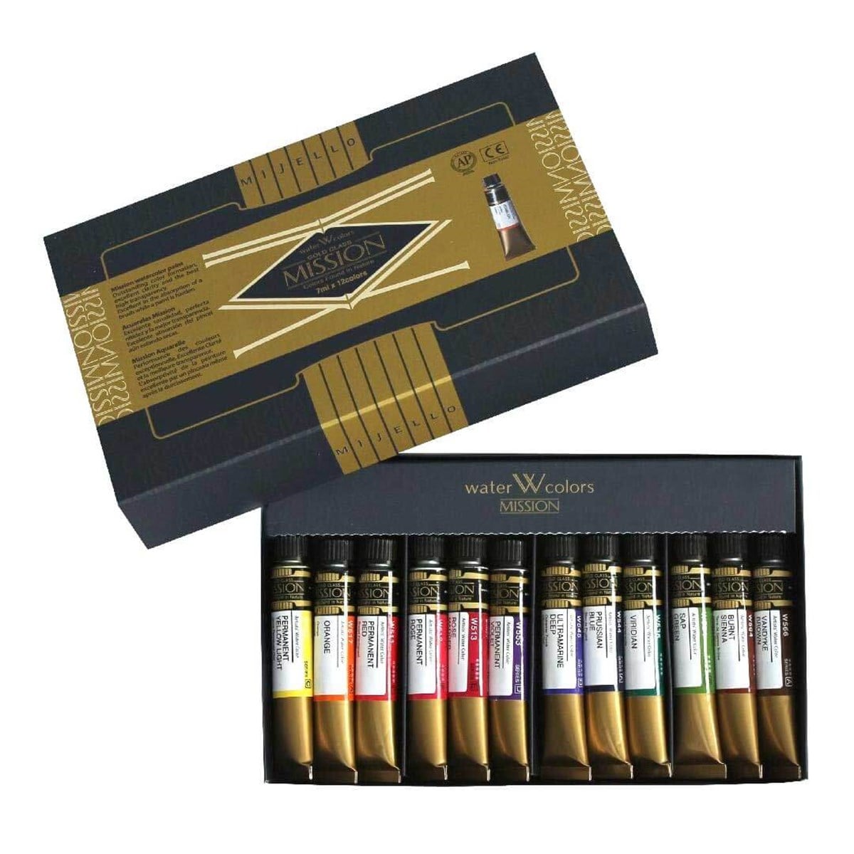 Mission Gold Class Pigment Suluboya 7ml x 12 RenkMission Gold Class Pigment Suluboya 7ml x 12 RenkSulu Boya SetleriMijello