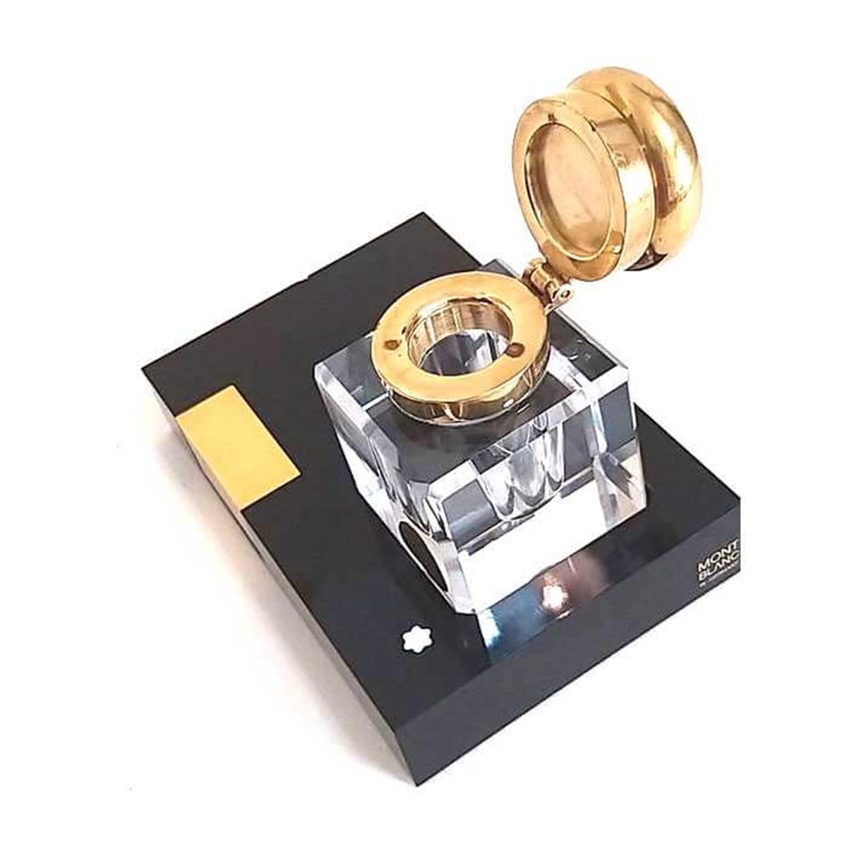 Montblanc 648 Pirinç ve Kristal InkWellMasa Üstü AksesuarlarMont Blanc