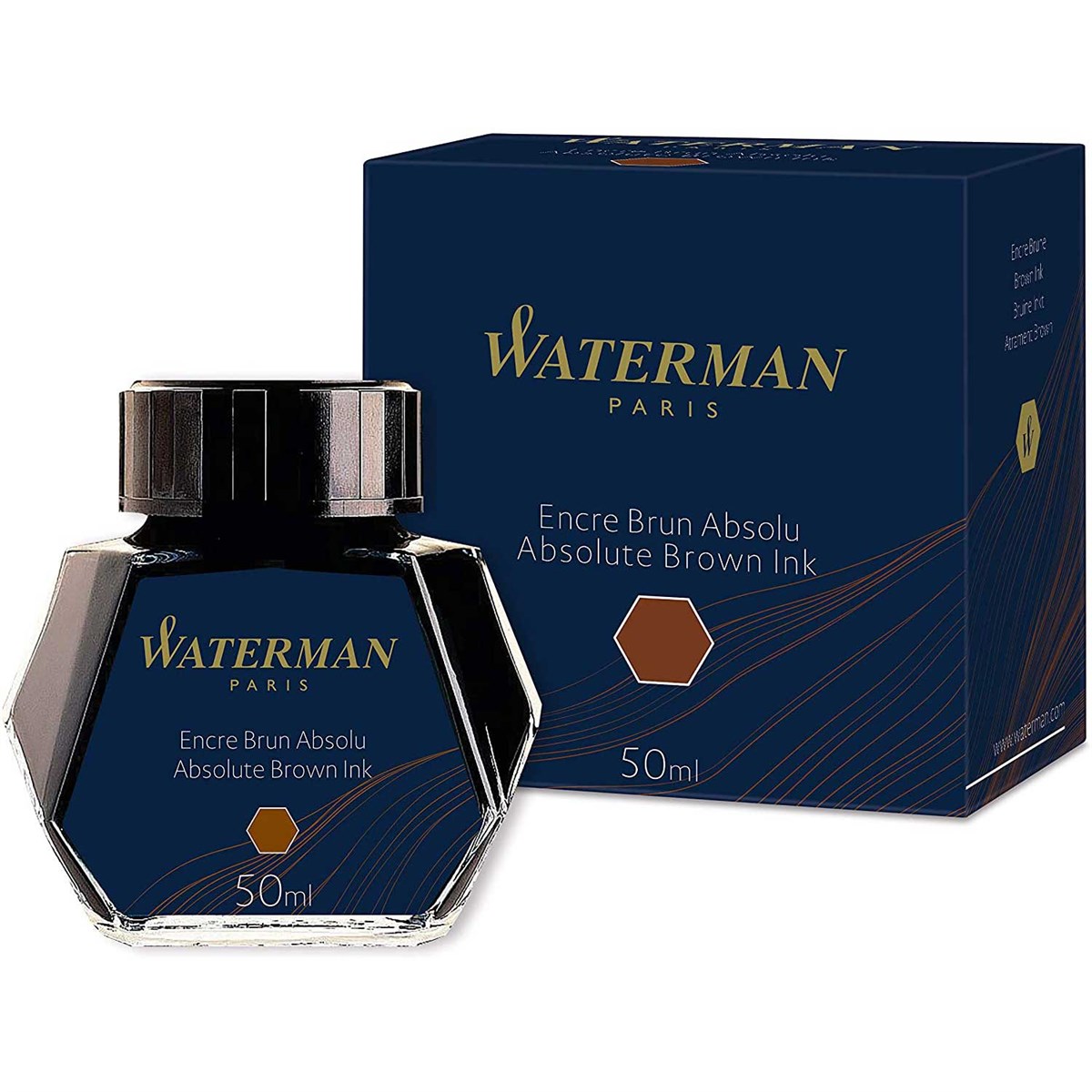 WatermanS0110830Waterman Dolma Kalem Mürekkep, Tam Kahverengi, 50ml Şişe