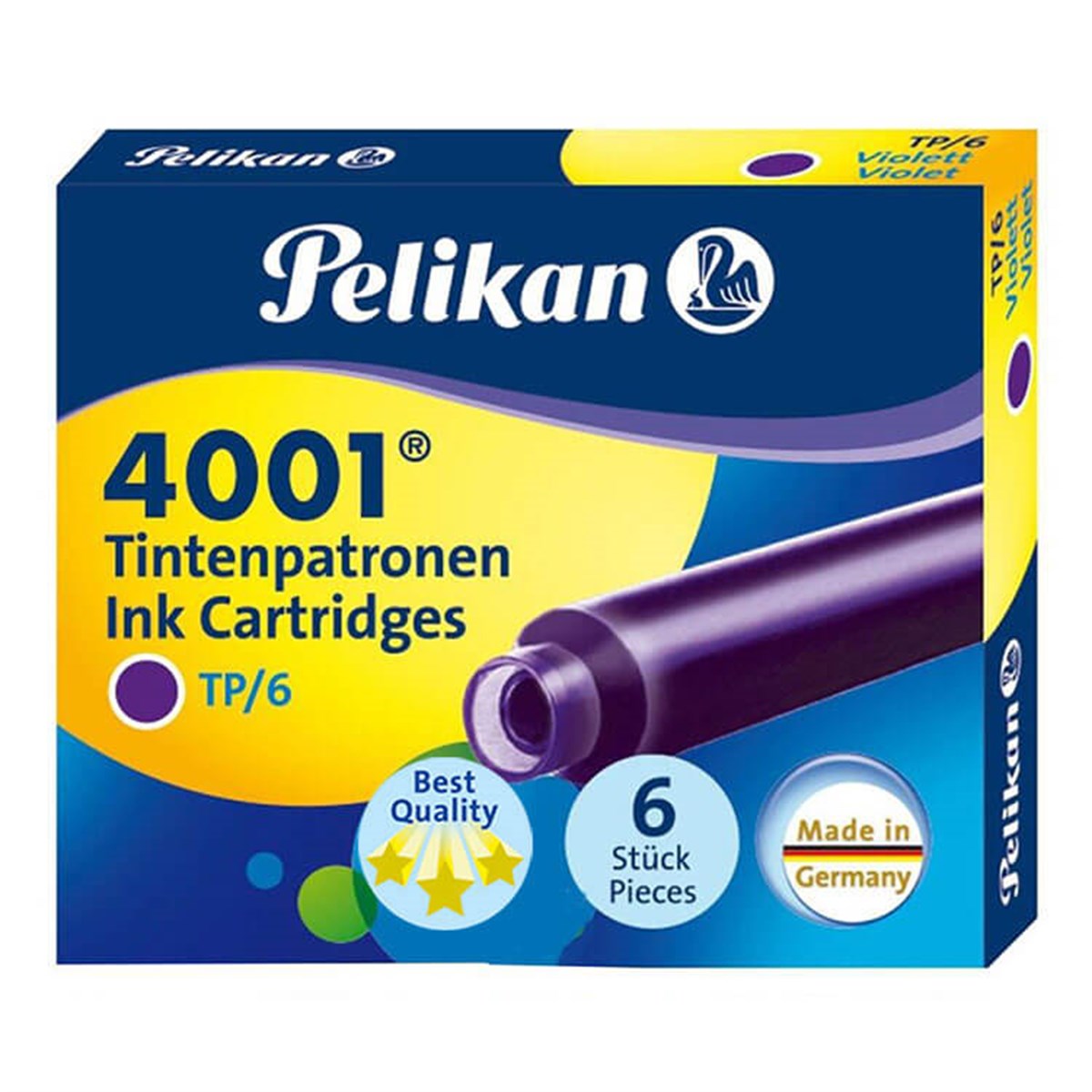 Pelikan 4001 Dolma Kalem Kartuşu Mor 6'lıPelikan 4001 Dolma Kalem KartuşuMürekkepler ve KartuşlarPELİKAN