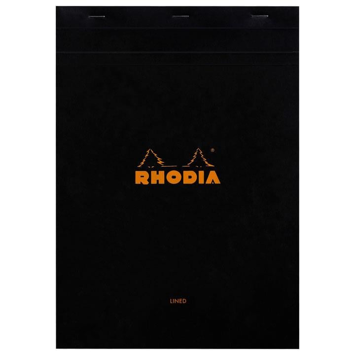 Rhodia Basic Üstten Zımbalı Bloknot A4 Çizgili SiyahRhodia Basic Üstten Zımbalı Bloknot A4 Çizgili SiyahDefterRHODIA