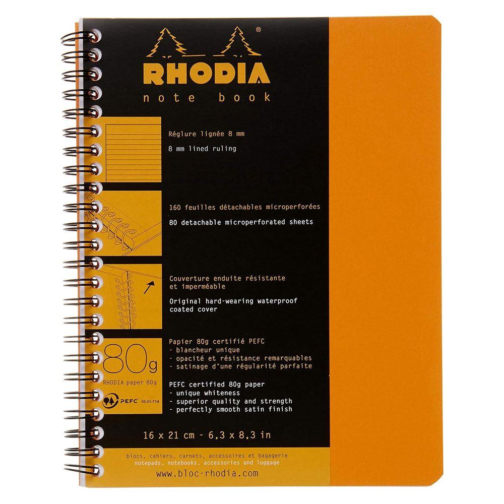 Rhodia Classic Yandan Spiralli A5+ Çizgili Defter TuruncuRhodia Classic Yandan Spiralli A5+ Çizgili Defter TuruncuDefterRHODIA