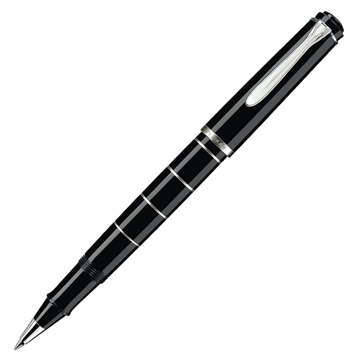 PELİKANR 215Pelikan Klasik Siyah-Gümüş Orthogon Roller Kalem 215
