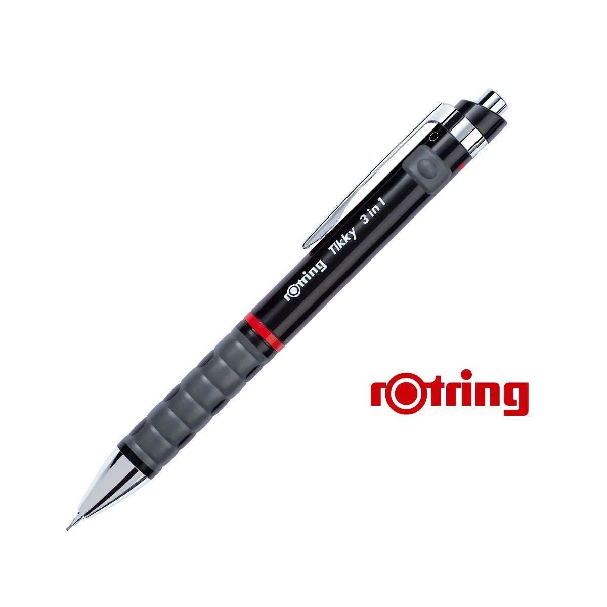 Rotring 3 in 1, Siyah - 0.5 Versatil + Siyah + Kırmızı TK