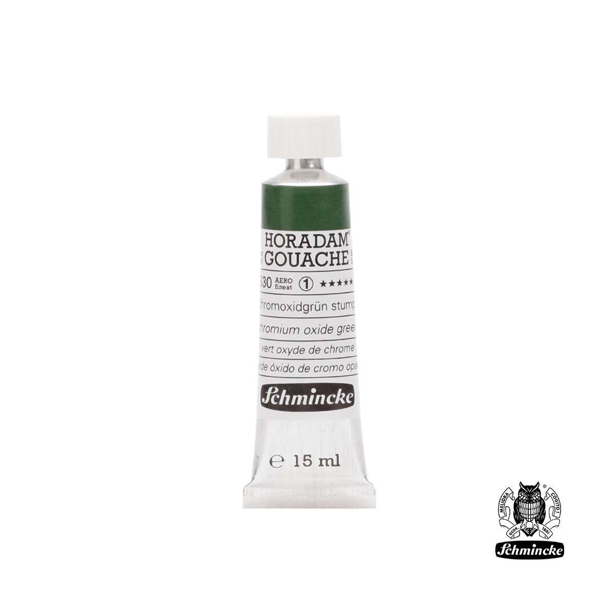 Schmincke Horadam Gouache 15 ml Chromium Oxide Green Seri 1