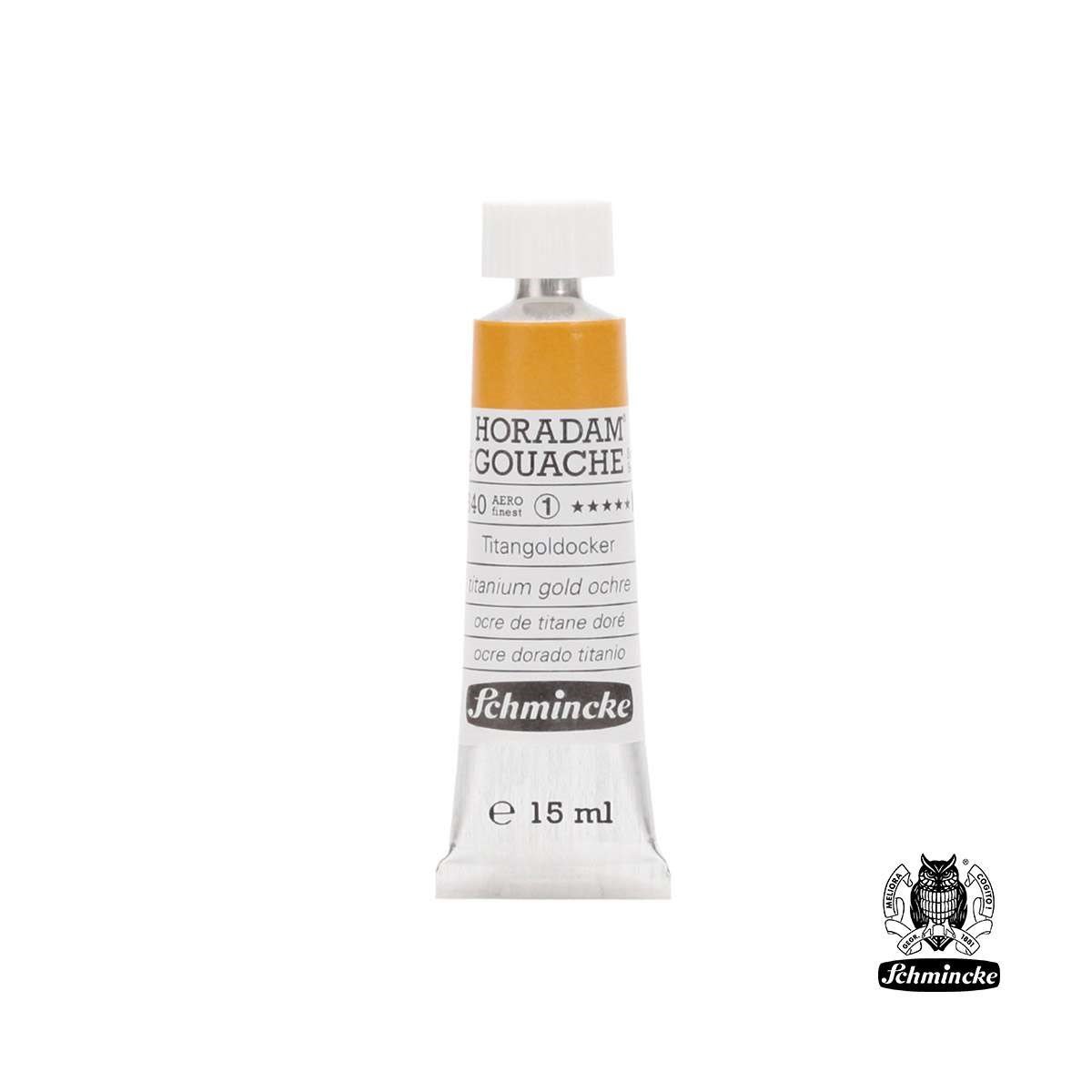 Schmincke Horadam Gouache 15 ml Titanium Gold Ochre Seri 1