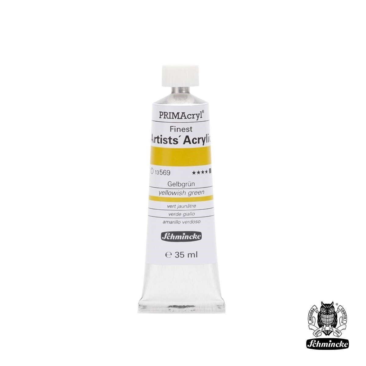 Schmincke PRIMAcryl Akrilik Boya 35ml Yellowish Green Seri 1