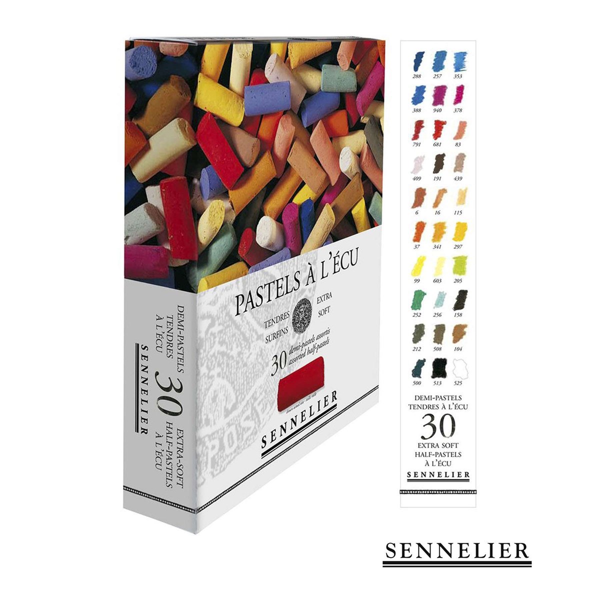 Sennelier Extra Soft Pastels 30 Half Stick - Assorted Set