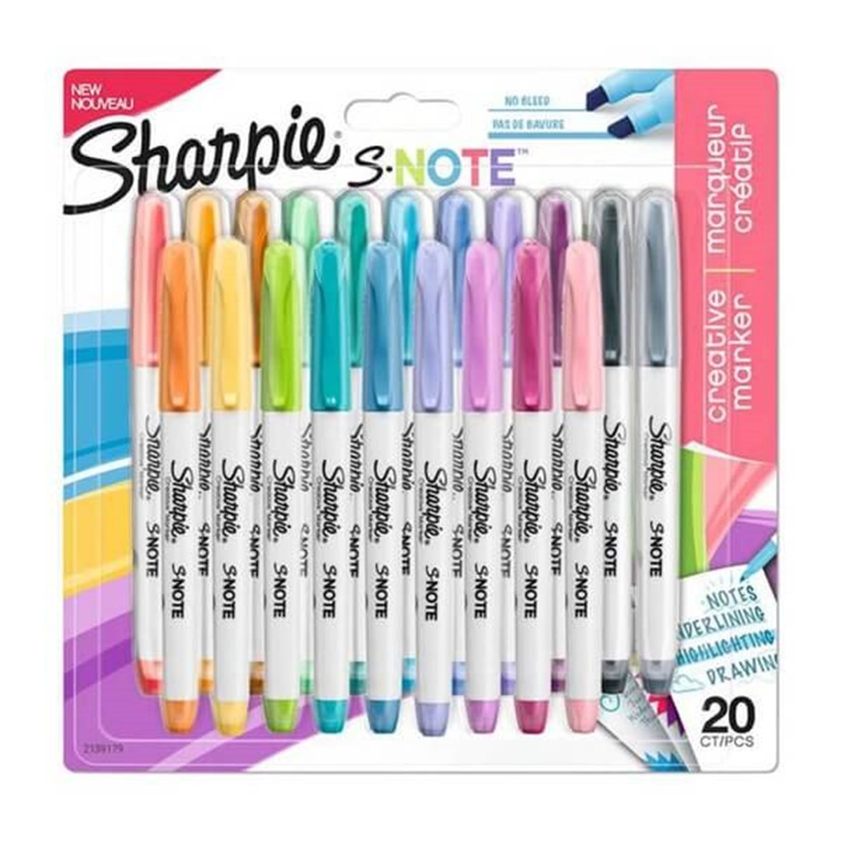 Sharpie Snote Kesik Uç 20'li Blister Karışık Kreatif MarkörSharpie Snote Kesik Uç 20'li Blister Karışık Kreatif MarkörMarker KalemSharpie