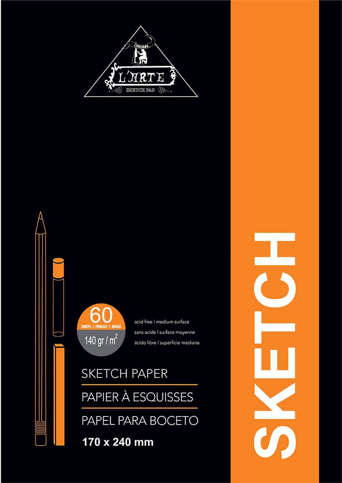 Sketch Book 17x24 140gr 60ypEskiz BloklarıLarte