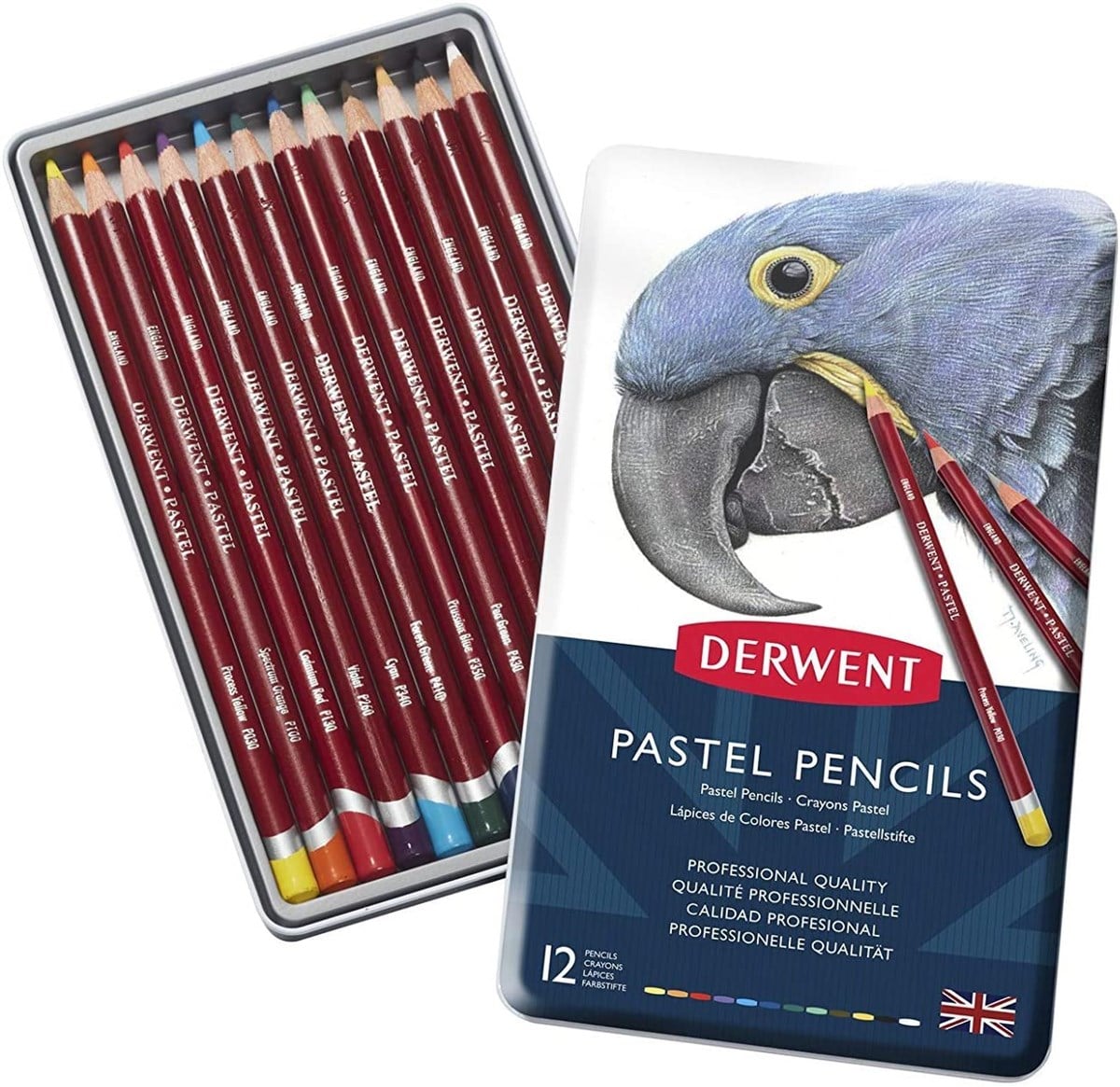 Derwent32991Derwent Pastel Pencil Pastel Kalem 12'Li Teneke Kutu