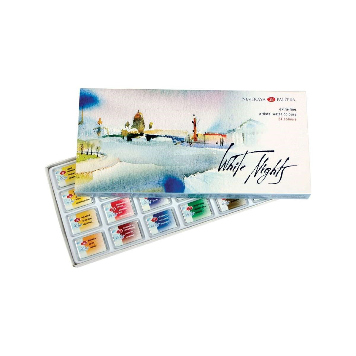 St Petersburg White Nights 24 Renk Plastik Kutulu Suluboya Seti