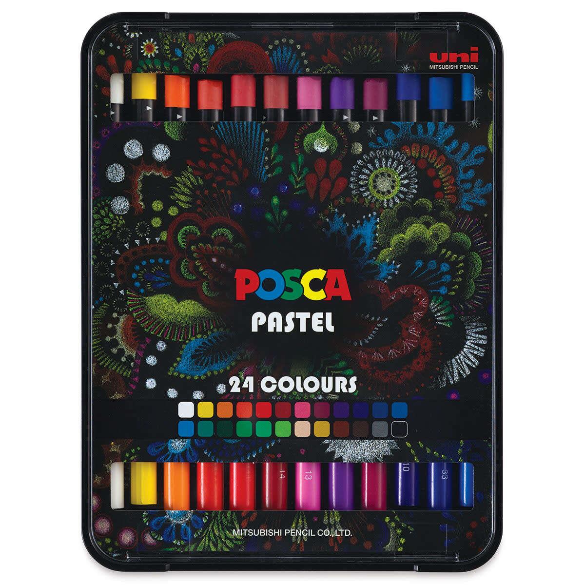 Uni Posca Wax Pastel Boya Set 24'lü KPA-100 24CUni Posca Wax Pastel Boya SetKuru Boya SetleriUni