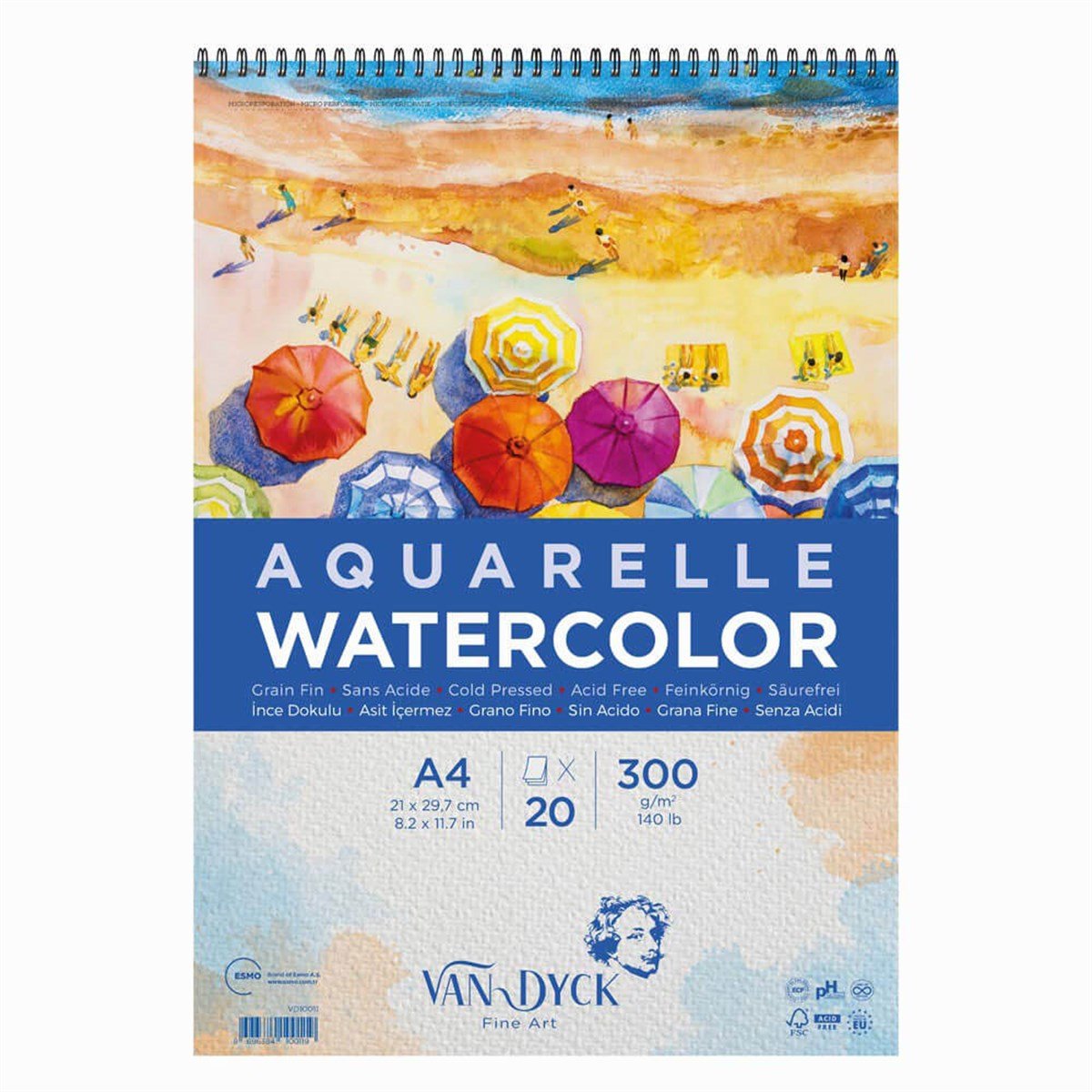 Van Dyck A4 300gr Cold Pressed Sulu Boya Defteri 0119Van Dyck A4 300gr Cold Pressed Sulu Boya Defteri 0119Sulu Boya BloklarıVan Dyck