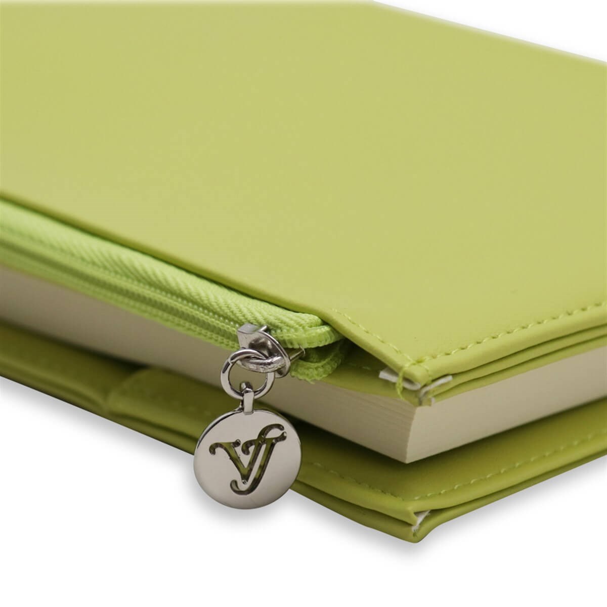 Victoria's Journals 14x20 Zipco Leatherette - Yeşil