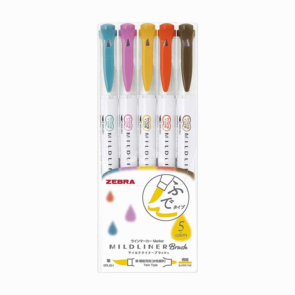 Zebra Mildliner Brush Çift Taraflı Fırça Uçlu Kalem Seti Sıcak Renkler 4931Zebra Mildliner Brush Çift Taraflı Fırça Uçlu Kalem Seti Sıcak Renkler 4931Marker KalemZEBRA