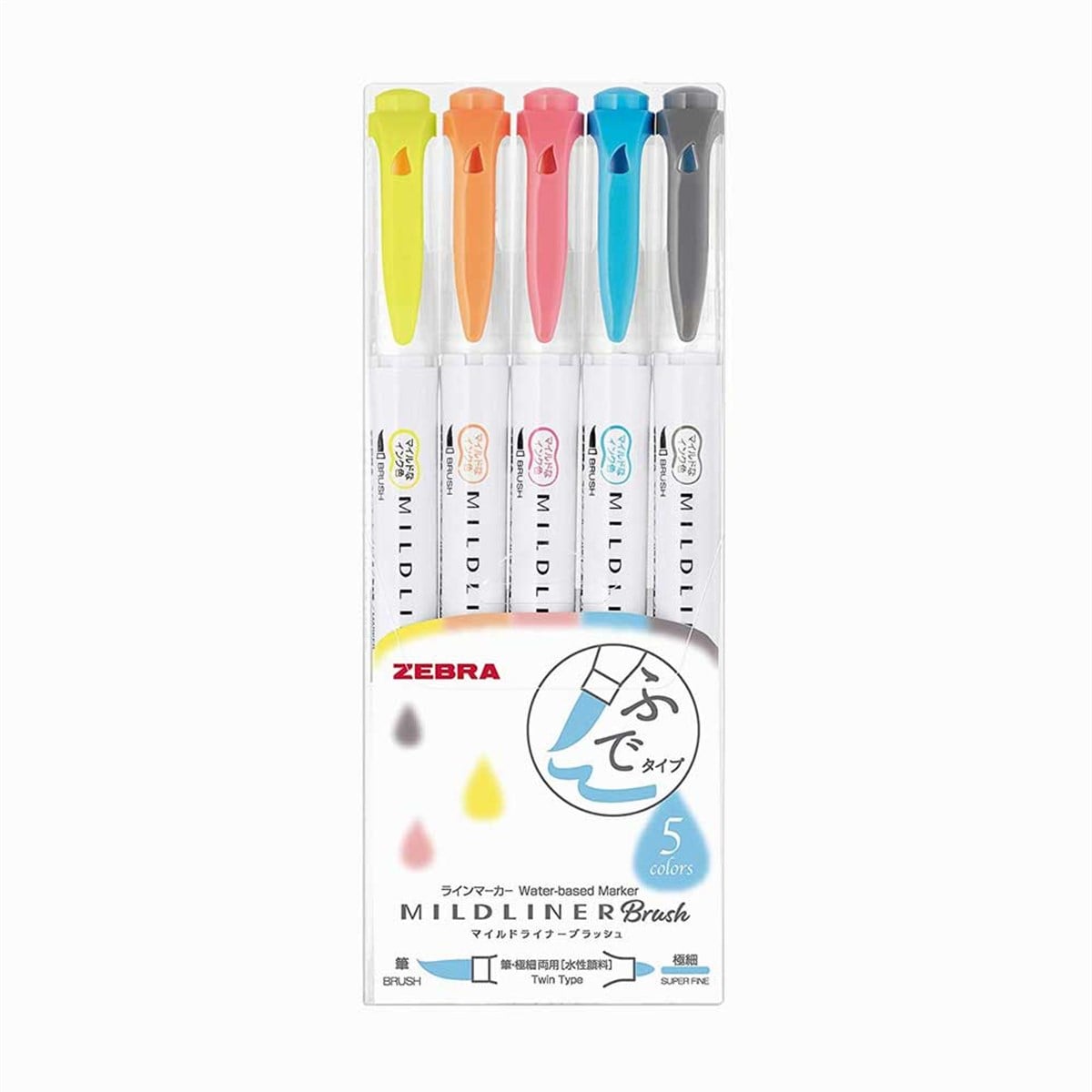 Zebra Mildliner Brush Çift Taraflı Fırça Uçlu Kalem Seti Karışık Renkler 5617Zebra Mildliner Brush Çift Taraflı Fırça Uçlu Kalem Seti Karışık Renkler 5617Marker KalemZEBRA