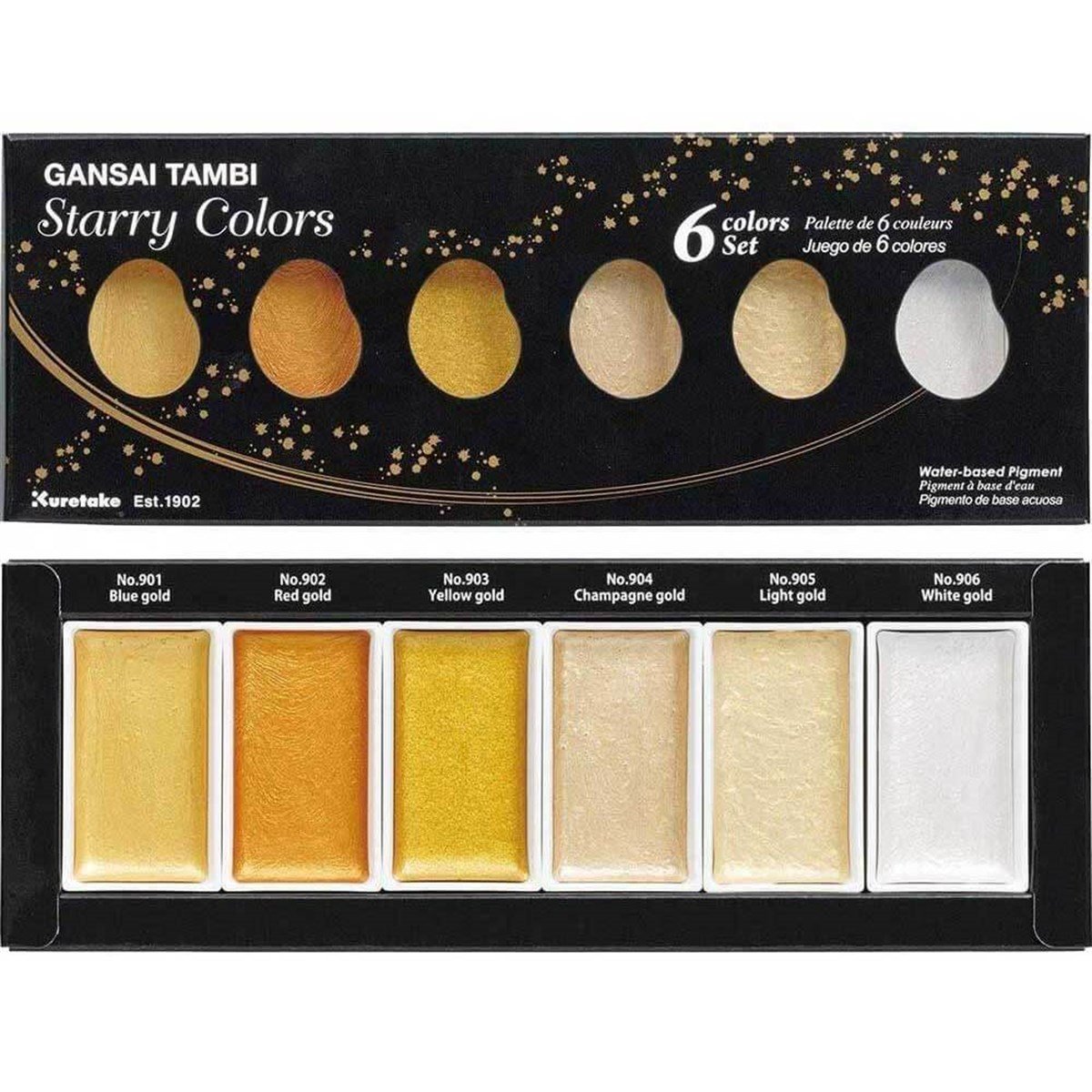 Zig Kuretake Gansai Tambi Starry Colors Sulu Boya 6 RenkZig Kuretake Gansai Tambi Starry Colors Yaldız Sulu Boya 6 RenkSulu Boya SetleriZig
