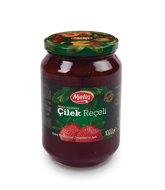 Metin Helva -Çilek Reçeli 1000 Gr Cam Kavanoz