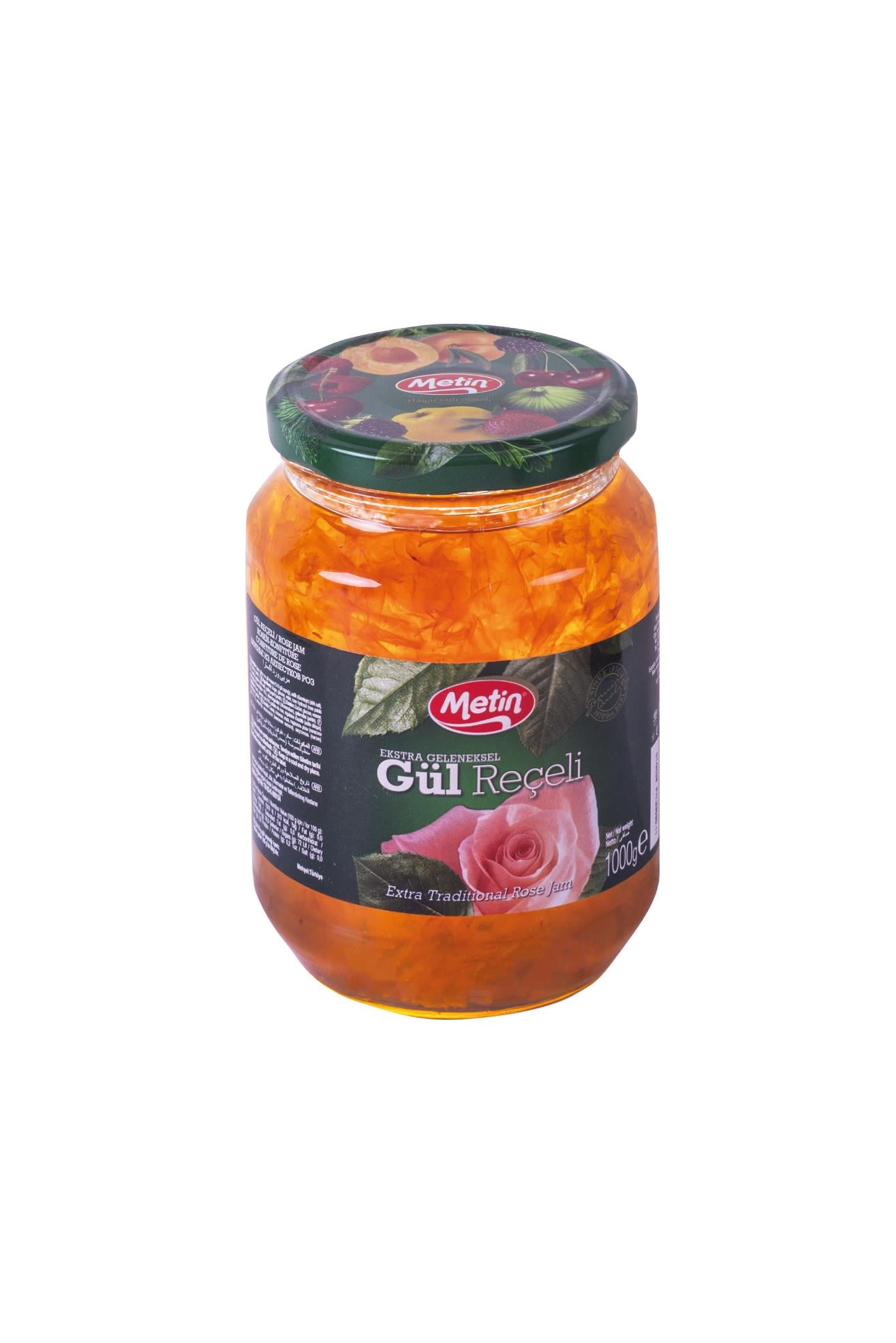 Metin Helva -Gül Reçeli 1000 Gr Cam Kavanoz