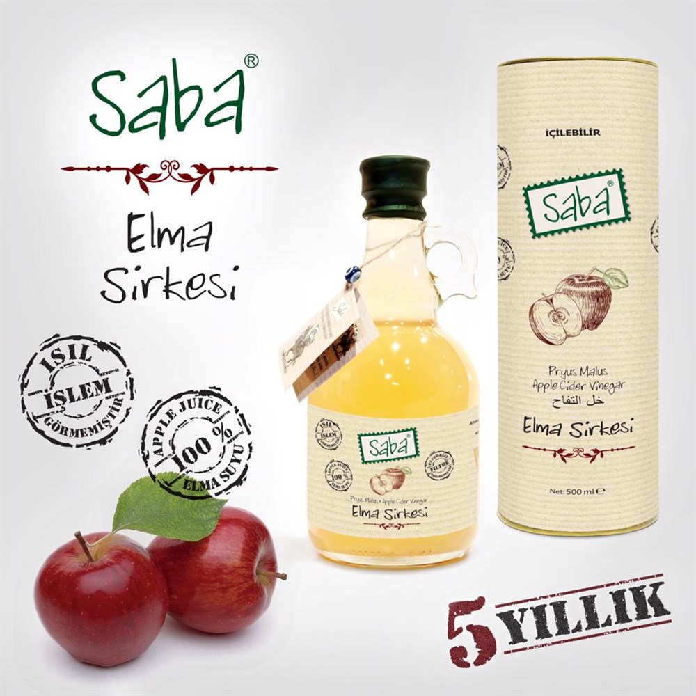 SabaSaba Elma Sirkesi 500 ml.