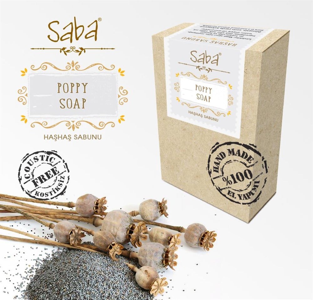 SabaSaba Kostiksiz Haşhaş Sabunu 125 Gr.