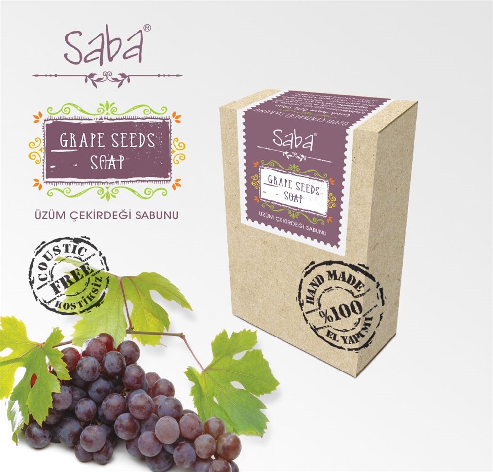 SabaSaba Kostiksiz Üzüm Çekirdeği Sabunu 125 Gr.