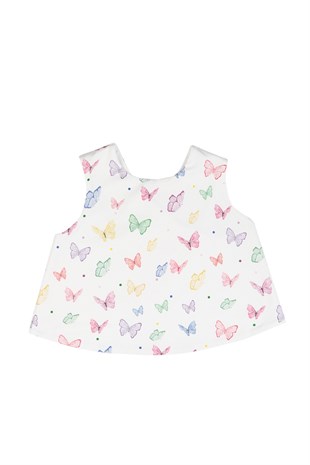 Butterfly Organik Kız Bebek Bluz