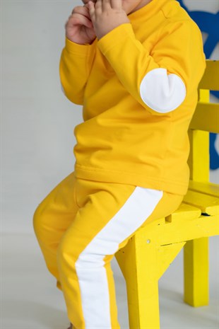 Sarı Rengi Uzun Kollu Organik Sweatshirt